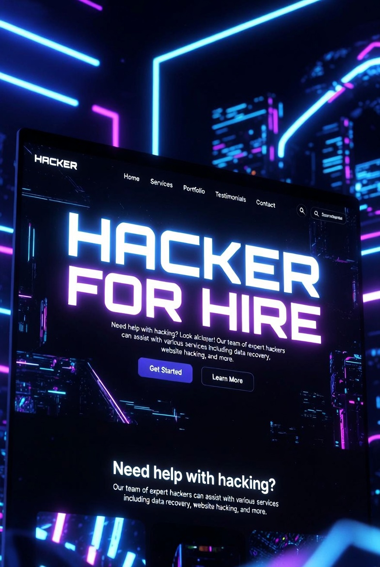 Neon hacker interface — representative image